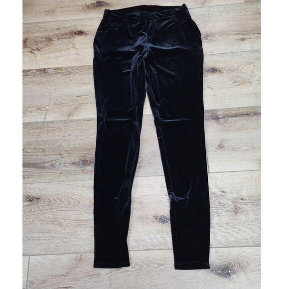 Faded Glory NWT Black Velvet Jeggings with soft stretch Fabric Women's Size 4-6 - Picture 1 of 11